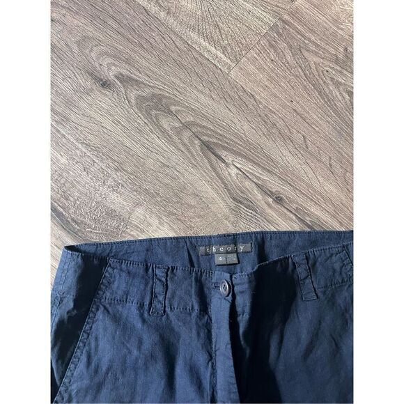 Theory Women’s Linen Blend Cargo Straight leg Pants size 4 - Picture 3 of 8